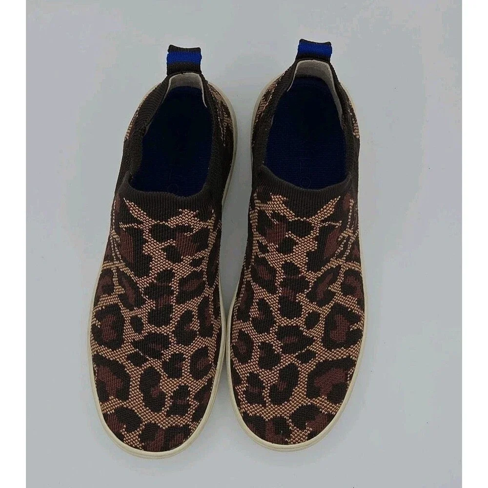 Rothy's The Chelsea Wildcat Leopard Print High Top Sneaker Boots Womens Size 8.5